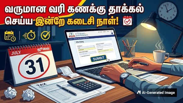 இன்றே கடைசி..!! வருமான வரி கணக்கு தாக்கல் செய்யாவிட்டால் எவ்வளவு அபராதம்? இன்றே கடைசி..!! வருமான வரி கணக்கு தாக்கல் செய்யாவிட்டால் எவ்வளவு அபராதம்?