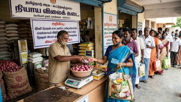 இனி ரேஷன் கடைகளில் வெங்காயம் கிடைக்கும்: தமிழக அரசு அறிவிப்பு..! ஒரு கார்டுக்கு எத்தனை கிலோ? இனி ரேஷன் கடைகளில் வெங்காயம் கிடைக்கும்: தமிழக அரசு அறிவிப்பு..! ஒரு கார்டுக்கு எத்தனை கிலோ?