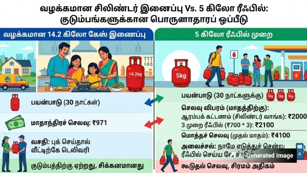 LPG கேஸ்: புது சிலிண்டர் இணைப்பு தர மறுக்கும் நிறுவனங்கள்..!! கேஸ் சிலிண்டர் பெற மாற்று வழி உள்ளதா?