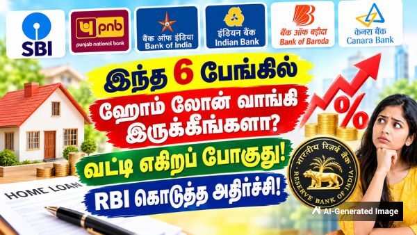 இந்த 6 பேங்கில் ஹோம் லோன் வாங்கி இருக்கீங்களா? வட்டி எகிறப் போகுது! RBI கொடுத்த அதிர்ச்சி!