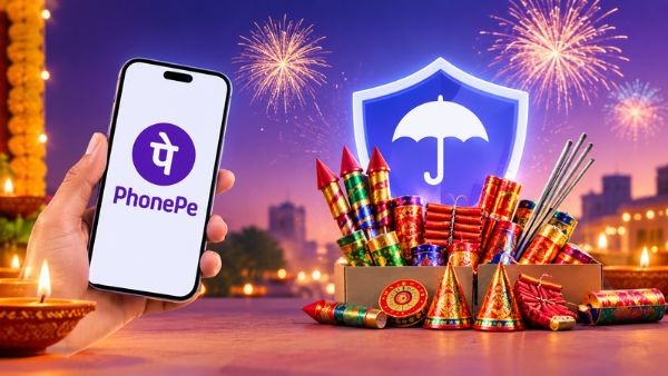 PhonePe வழங்கும் பட்டாசு இன்சூரன்ஸ்! வெறும் ரூ.11-க்கு ரூ.25,000 கவரேஜ்! PhonePe வழங்கும் பட்டாசு இன்சூரன்ஸ்! வெறும் ரூ.11-க்கு ரூ.25,000 கவரேஜ்!