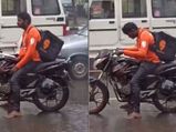 Viral Video: భారీ వర్షంలోనూ విధుల్లో స్విగ్గీ ఏజెంట్.. తడిచి ముద్దవుతూ.. హృదయాన్ని కదిలించే వీడియో .. 