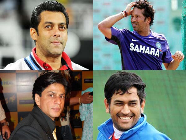 Salman, Sachin, Dhoni and Shahrukh Salman, Sachin, Dhoni and Shahrukh