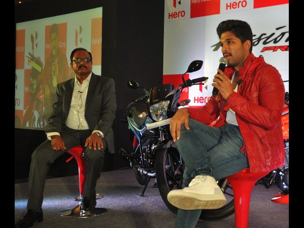  హీరో గ్లామర్ బైక్ అంటే ఎంతో ఇష్టం: అల్లు అర్జున్