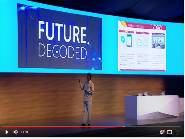  మైక్రోసాఫ్ట్ ఫ్యూచ‌ర్ డీకోడెడ్ సద‌స్సులో చంద్ర‌బాబు కీల‌కోప‌న్యాసం