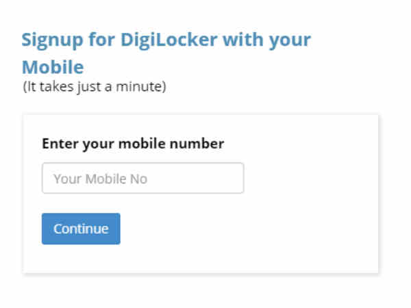  3. డిజిట‌ల్ లాక‌ర్ కోసం న‌మోదు