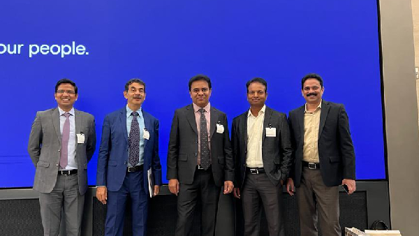 Telangana IT Minister KTR met Goldman sachs officials at new york, hyderabad BFSI