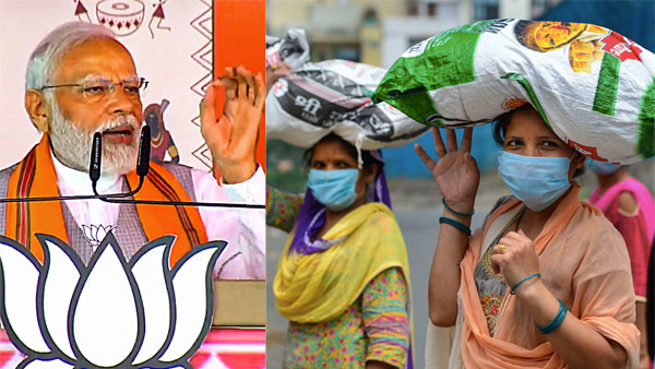 PM Modi announced centre going to extend free ration to 80 crore indians next 80 years