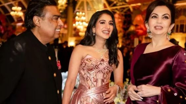 Ambani Pre wedding Radhika Merchant Shines in Atelier Versace Gown