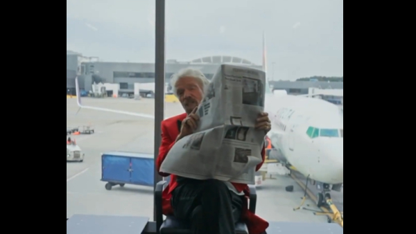 UK Billionaire Richard Branson big surprise to Delta flight passengers