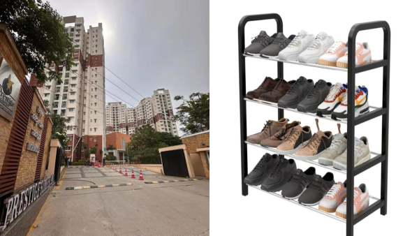uniq case Bengaluru man fined Rs 2400 for keeping shoe rack in apartment corridor netijens shocked