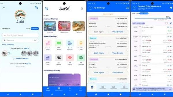 IRCTC Train ticket booking SwaRail SwaRail app Train travel bookings new SwaRail app SwaRail app launched IRCTC SwaRail IRCTC