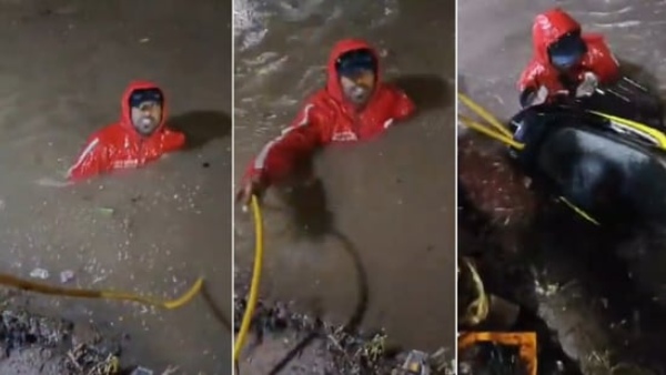 Zomato rider accident Hyderabad delivery rider falls into drain gig worker safety India Zomato backlash delivery partner phone lost Zomato Hyderabad news food delivery worker rights Hyderabad Zomato controversy gig economy India safety Zomato delivery mishap