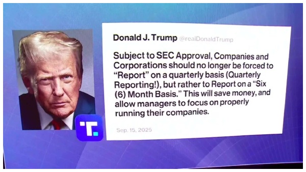 Trump Pushes to End Quarterly Reports Relief for Companies or Risk for Investors