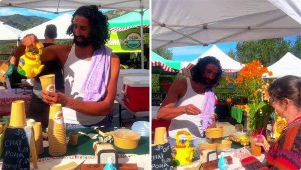 IIT graduate chai entrepreneur Chai Guy LA story 8 chai business Los Angeles Tech job layoff success story Bihari chai vendor USA Indian chai startup LA Chai business inspiration Prabhakar Prasad chai story Small business success story Immigrant entrepreneur USA 8 USA LA