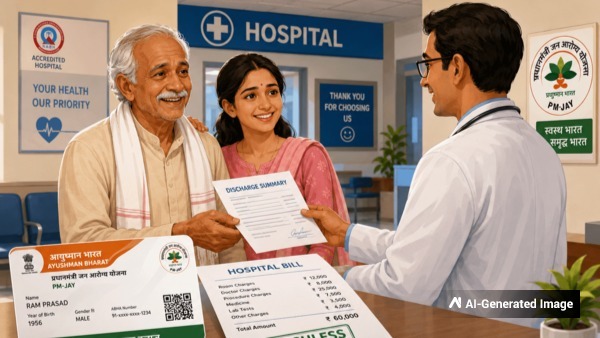 PMJAY PMJAY 5 Ayushman Bharat card PMJAY Ayushman card apply online PMJAY eligibility Ayushman Bharat benefits health insurance scheme Ayushman card documents PMJAY registration 5 lakh health cover Ayushman Bharat scheme government health insurance Ayushman card download