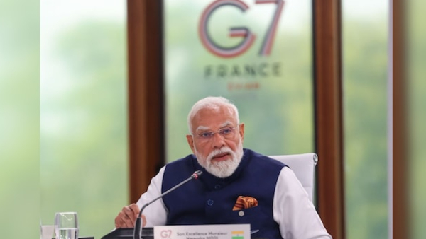 Narendra Modi G7 Summit Modi G7 speech maritime security global conflicts India foreign policy international diplomacy peace talks global tensions maritime concerns Indian lives lost world leaders G7 meeting geopolitical news global peace G7 G7