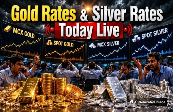 Gold rate today  Silver rate today  Gold price today  MCX Gold  MCX Silver  22K Gold  24K Gold