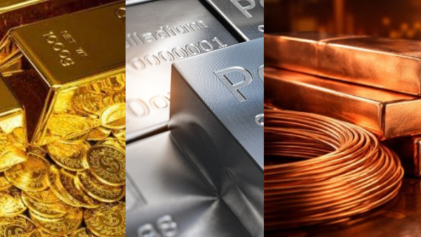 Gold Silvre Copper
