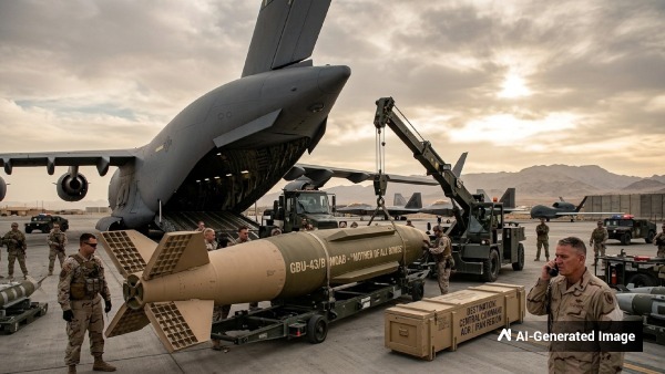 US Iran conflict mother of all bombs MOAB bomb US military Iran strikes GBU-43 B bomb US Iran war latest news Iran nuclear facilities US military strike plans Iran energy infrastructure Donald Trump Iran policy US non-nuclear bomb Iran war escalation Pentagon Iran strategy US Iran tensions October 2026 massive ordnance air blast international news today Iran military news MOAB