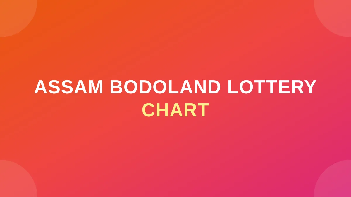 Bodoland Lottery Chart | Assam State Bodoland Lottery Result Chart 2026: Yearly, Monthly & Weekly 