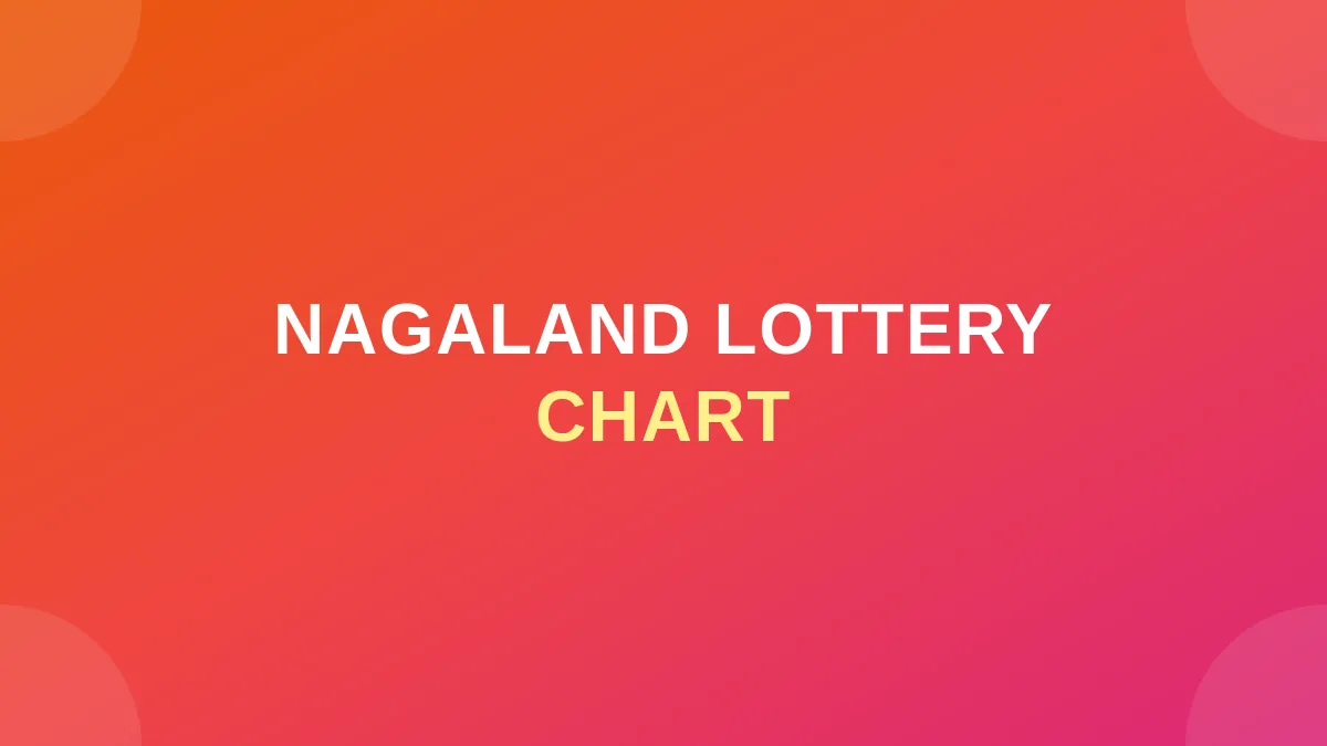 Dear Chart | Dear Lottery Chart | Nagaland Dear Lottery Result Chart 2025: Yearly, Monthly & Weekly