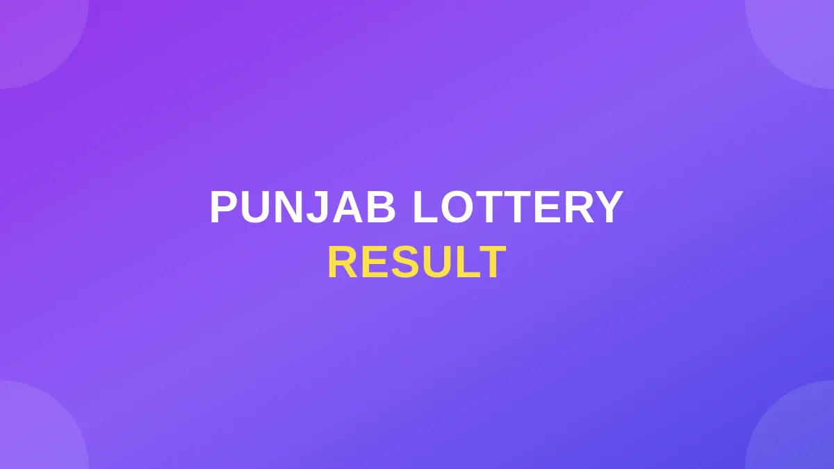 Punjab Lottery Results | Punjab State Lottery Result Today February 3, 2026 