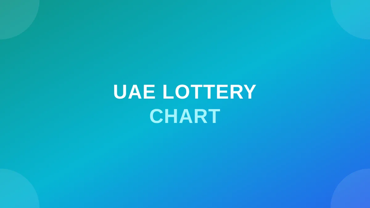 UAE Lottery Chart | UAE Lottery Jackpot Result Chart 2026: Yearly, Monthly & Weekly