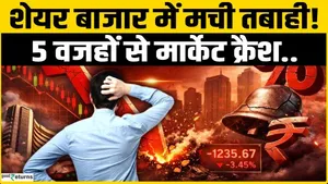 Stock Market Crash: Chaos in the share market, Sensex and Nifty 50 crash hard!
