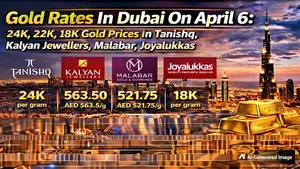 Gold Rates Dubai April 6 Todays 24k 22k 18k Gold Prices Tanishq Kalyan Jewellers Malabar Joyalukkas 1500687.html