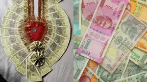 Wedding Note Garland Rbi Rules For Note Ki Mala Check Wearing Paiso Ki Mala In Indian Marriage News