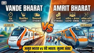 Indian Railway Vande Bharat Amrit Bharat Difference Between Two Trains Fares To Speed