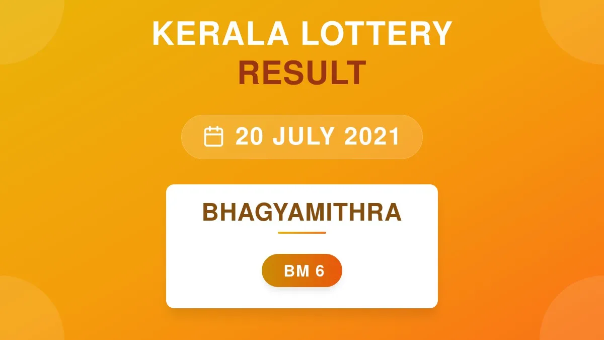Bhagyamithra Lottery BM-6 Draw Results (20 Jul 2021)