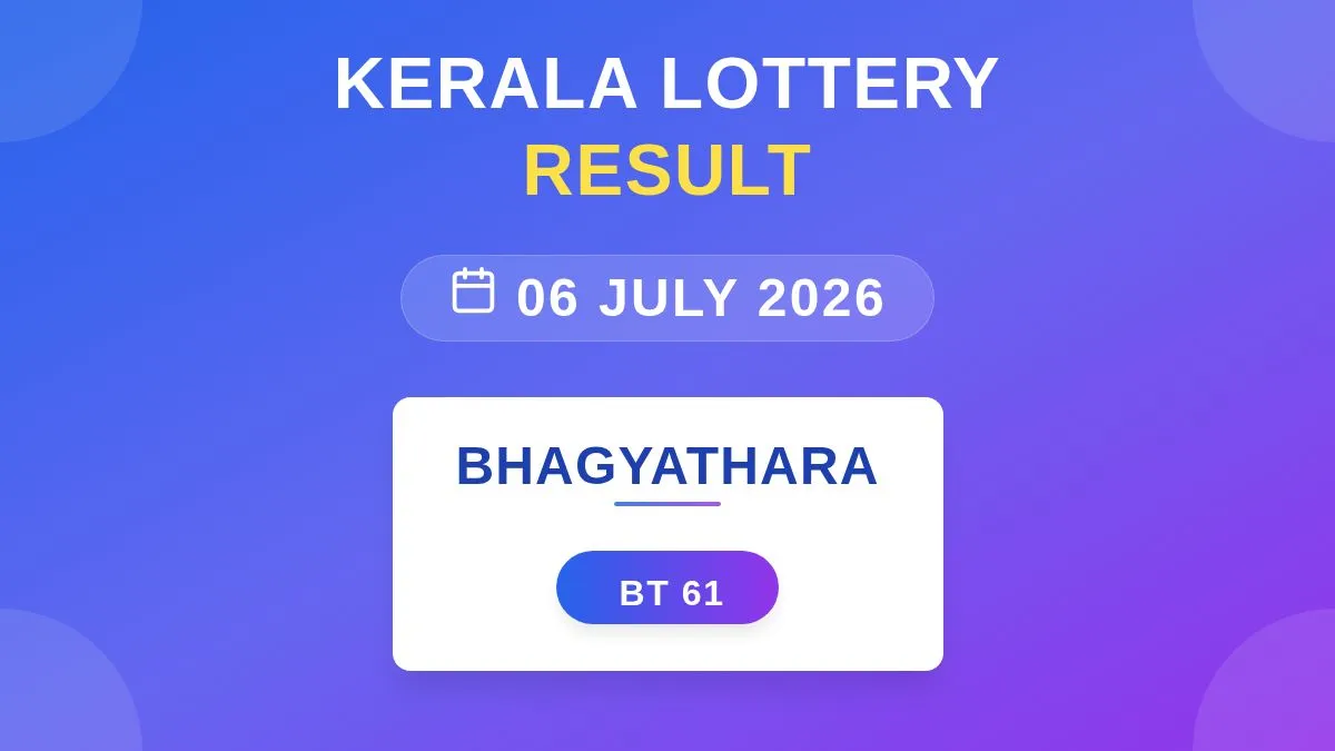 Bhagyathara Lottery BT-61 Draw Results (06 Jul 2026)