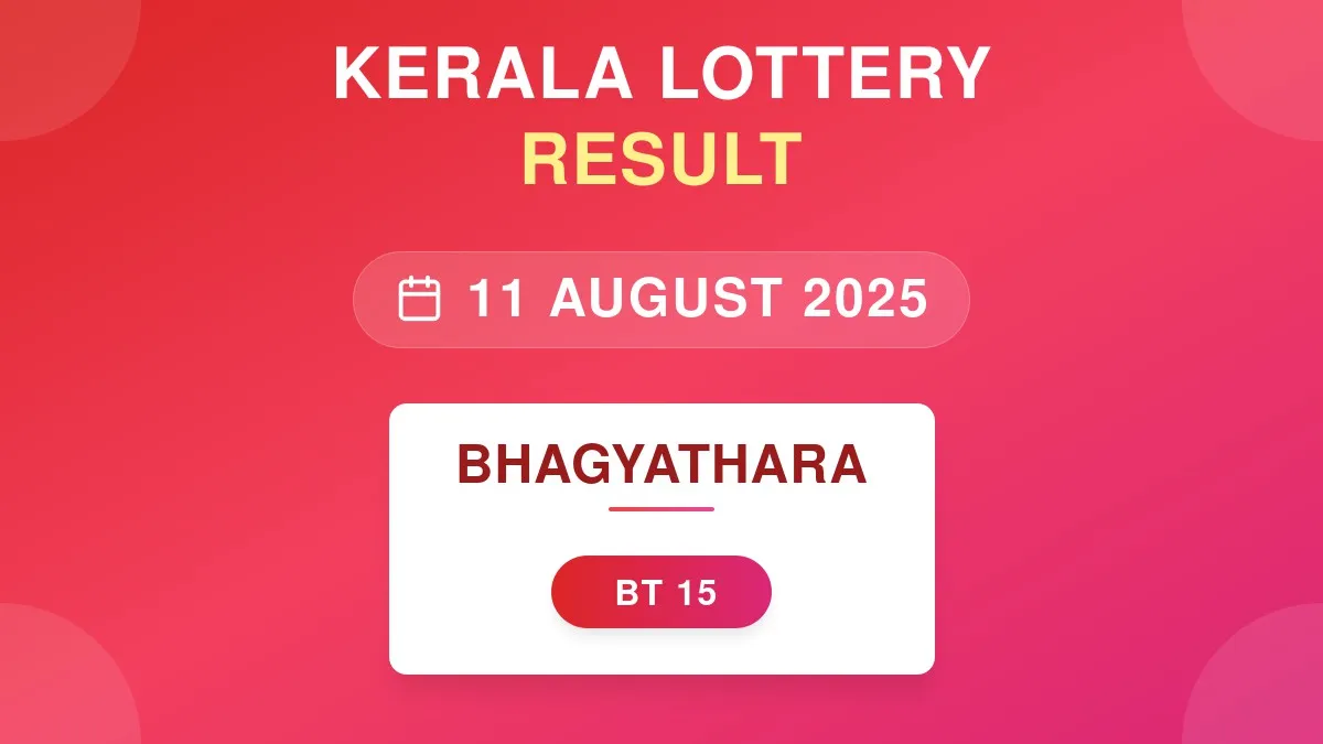 Bhagyathara Lottery BT-15 Draw Results (11 Aug 2025)