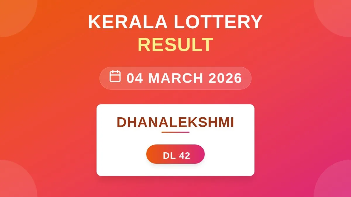 Dhanalekshmi Lottery DL-42 Draw Results (04 Mar 2026)
