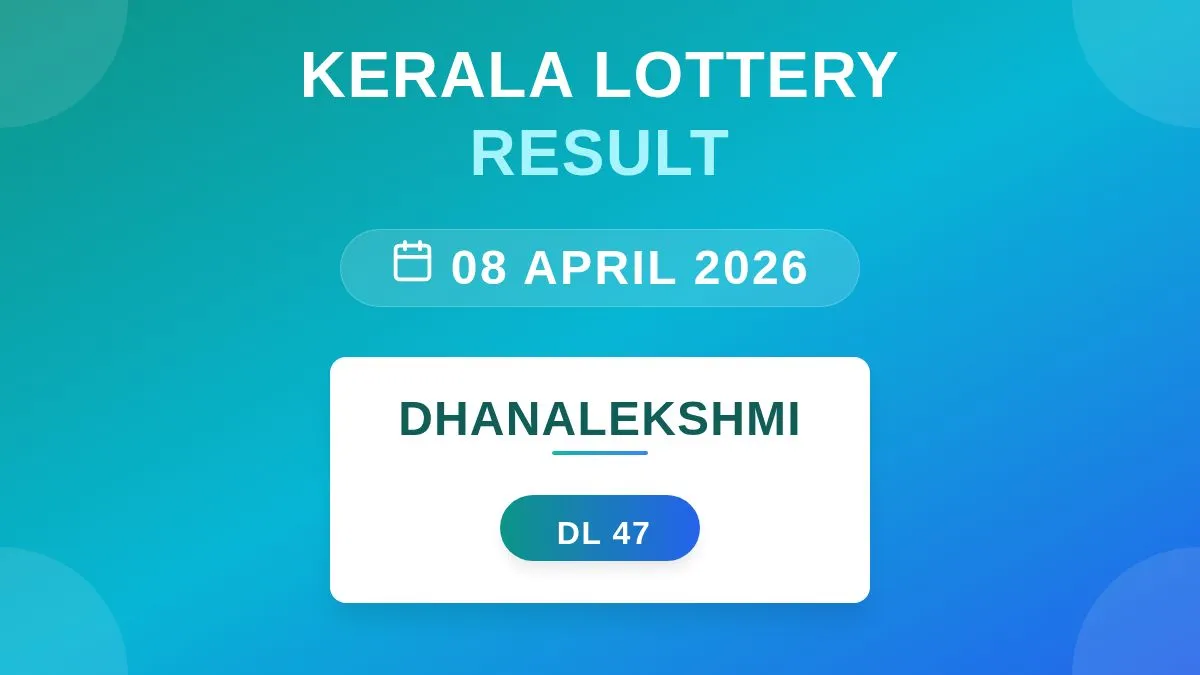 Dhanalekshmi Lottery DL-47 Draw Results (08 Apr 2026)