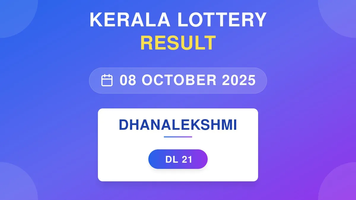 Dhanalekshmi Lottery DL-21 Draw Results (08 Oct 2025)