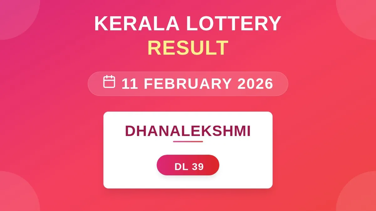 Dhanalekshmi Lottery DL-39 Draw Results (11 Feb 2026)