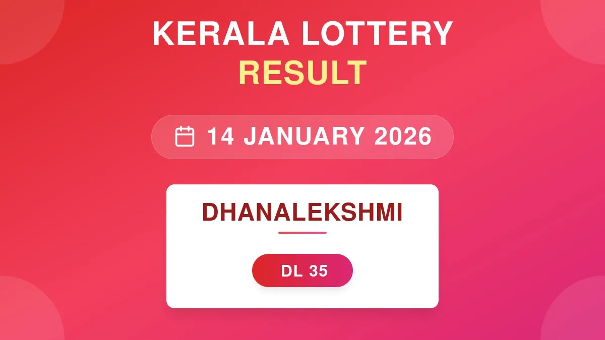 Dhanalekshmi Lottery DL-35 Draw Results (14 Jan 2026)