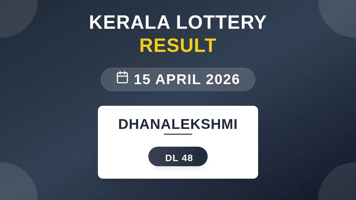 Dhanalekshmi Lottery DL-48 Draw Results (15 Apr 2026)