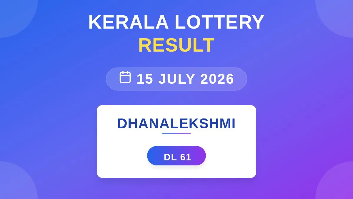 Dhanalekshmi Lottery DL-61 Draw Results (15 Jul 2026)