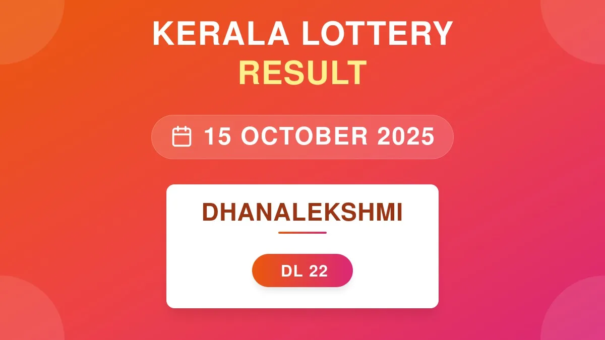 Dhanalekshmi Lottery DL-22 Draw Results (15 Oct 2025)