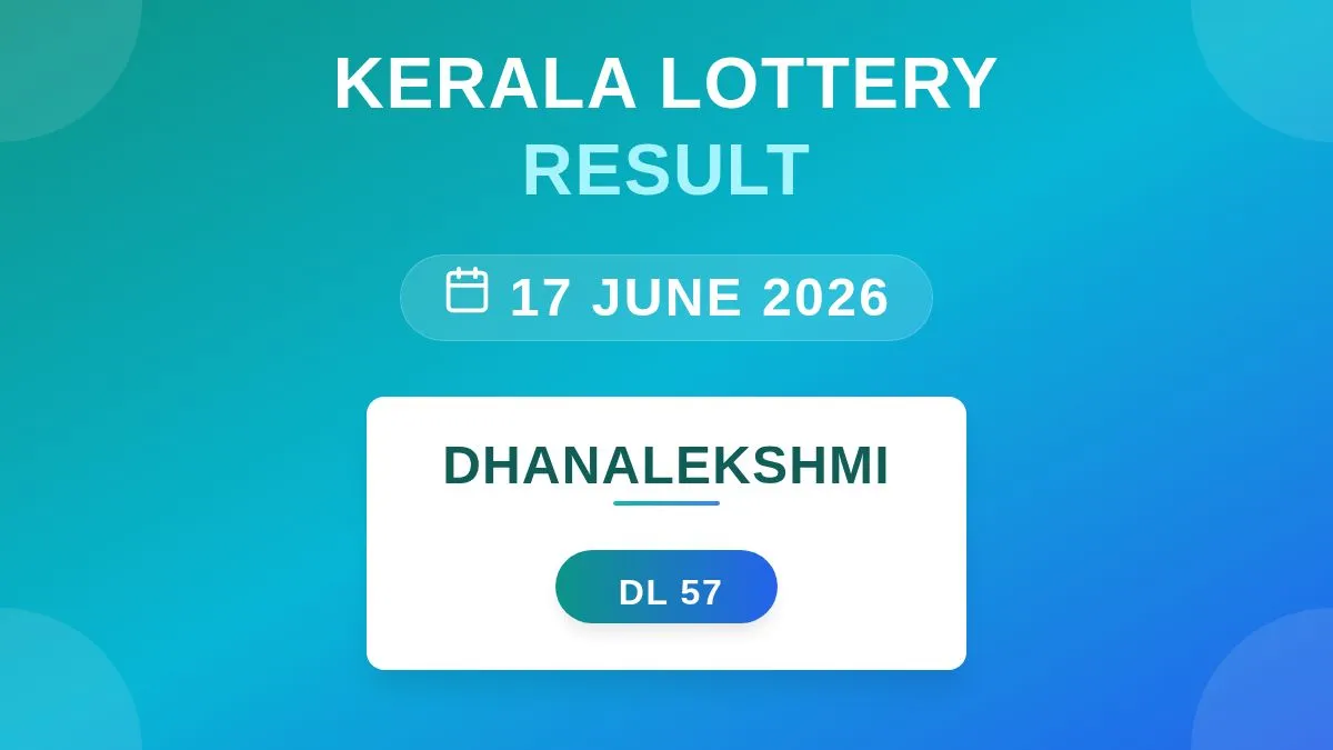 Dhanalekshmi Lottery DL-57 Draw Results (17 Jun 2026)