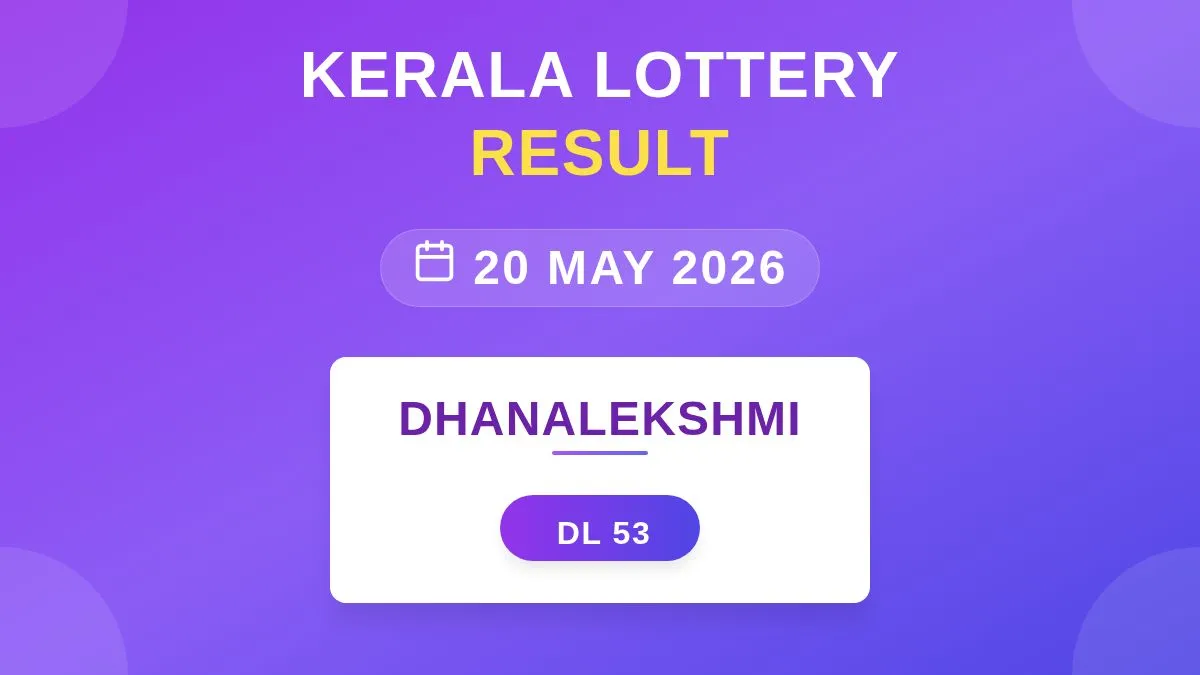 Dhanalekshmi Lottery DL-53 Draw Results (20 May 2026)