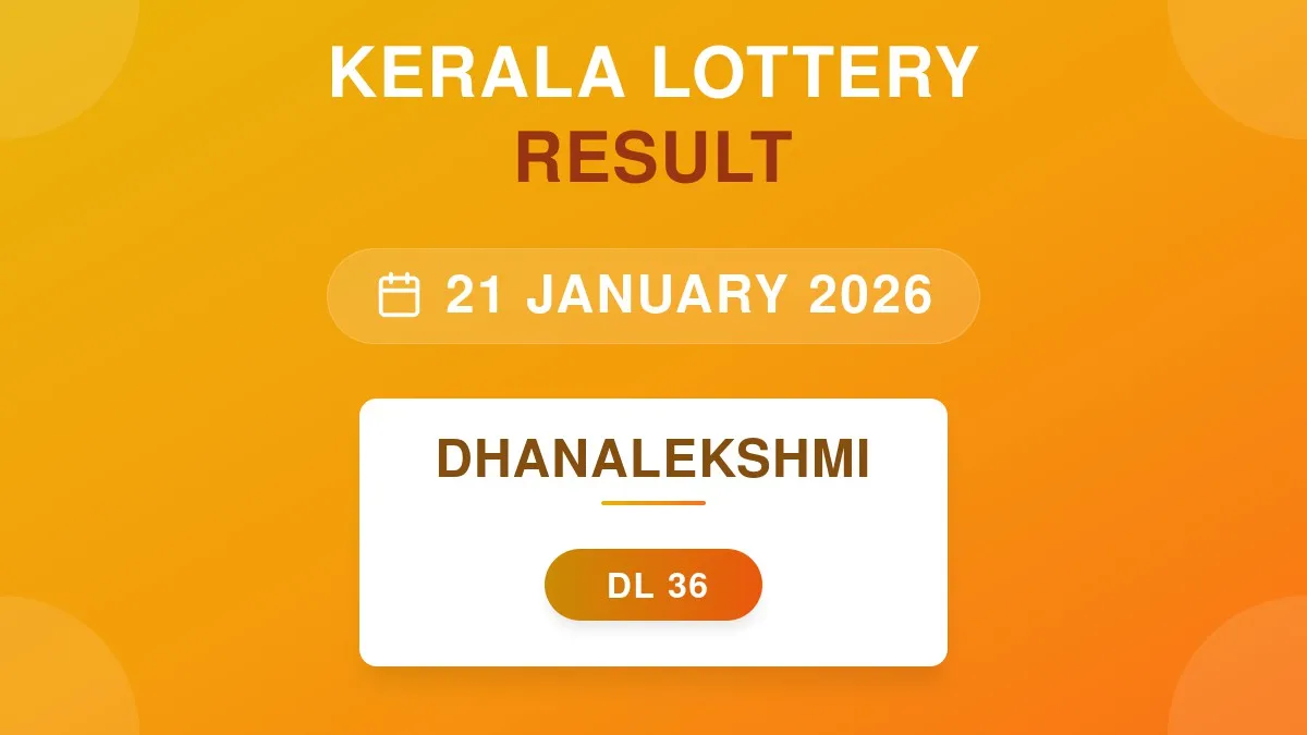 Dhanalekshmi Lottery DL-36 Draw Results (21 Jan 2026)