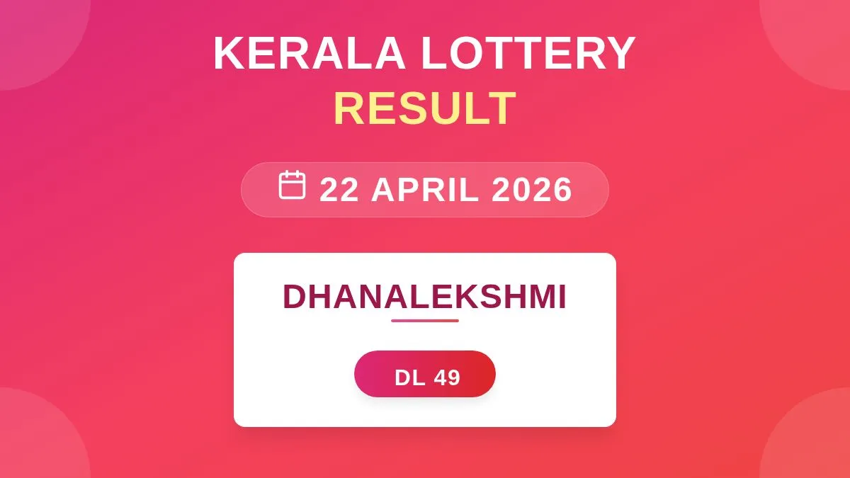 Dhanalekshmi Lottery DL-49 Draw Results (22 Apr 2026)