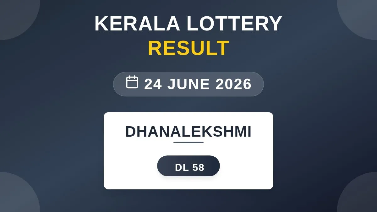 Dhanalekshmi Lottery DL-58 Draw Results (24 Jun 2026)