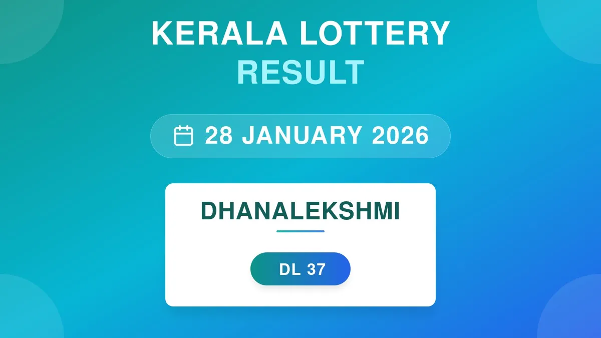 Dhanalekshmi Lottery DL-37 Draw Results (28 Jan 2026)