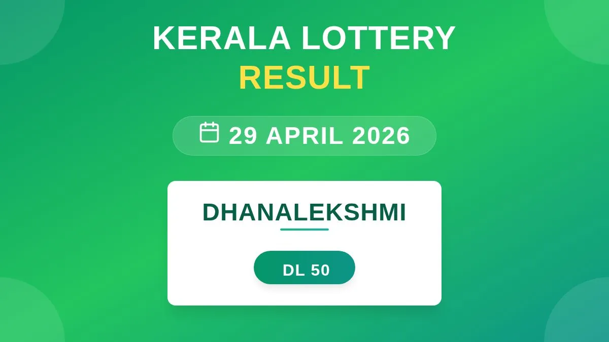 Dhanalekshmi Lottery DL-50 Draw Results (29 Apr 2026)